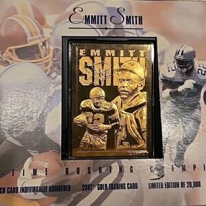 📣1995 Dallas⭐Cowboys🏈 Emmit Smith 23KT Gold Card Classic Limited 20K Sealed 🎁